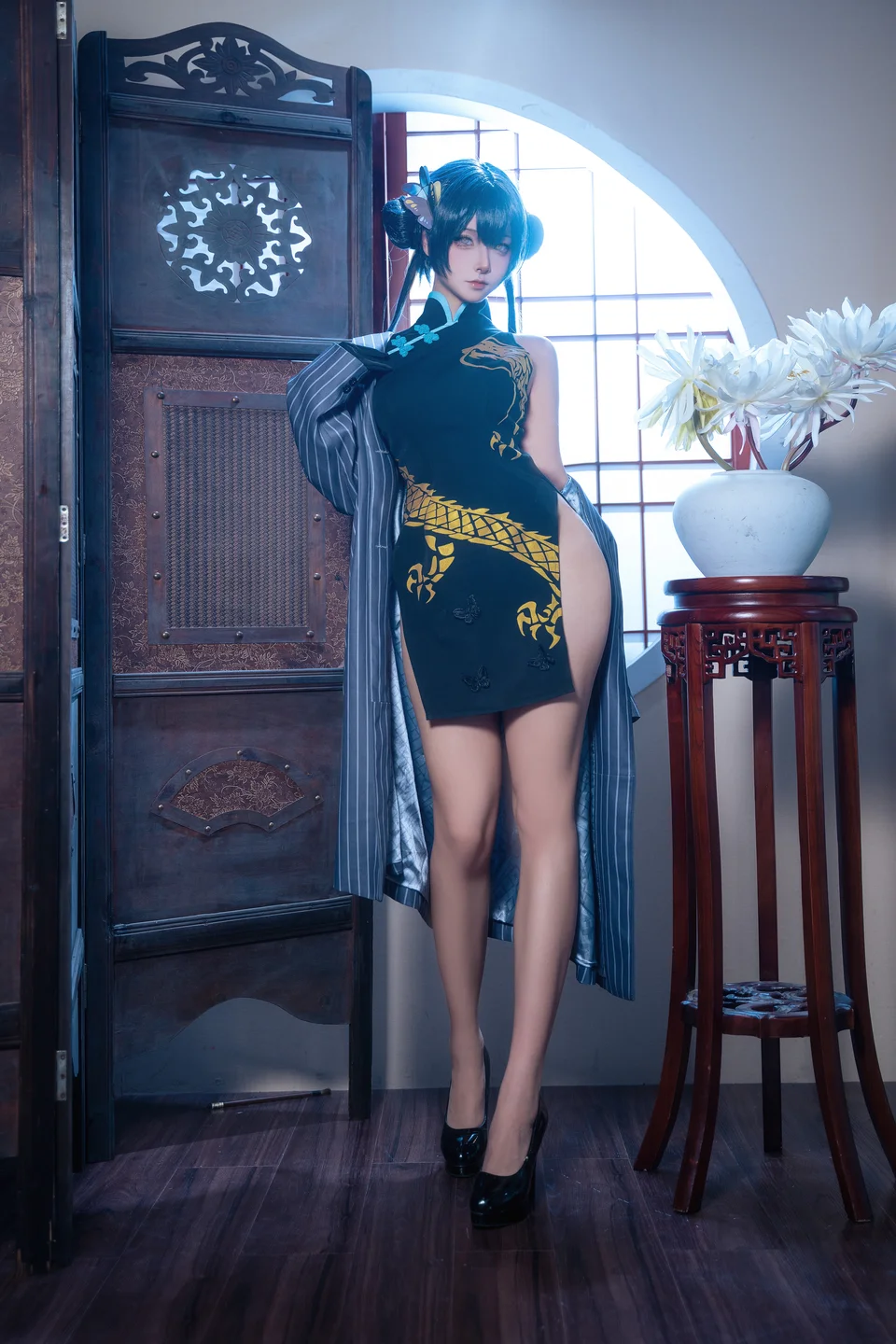 Seya狮砸 - 蔚蓝档案·妃咲 旗袍 [12P-138MB] tg@simisebaisi 【丝足阁】005.webp